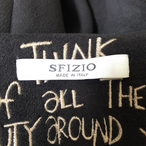 Sfizio Faux Suede Floral Embroidered Coat EUC - Picture 6 of 8